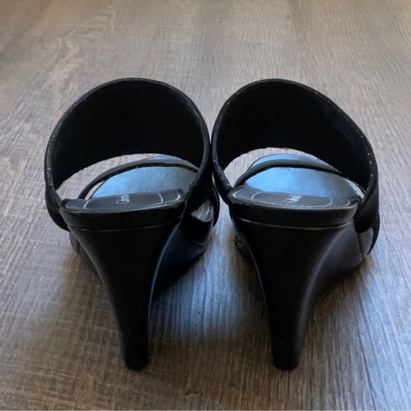 Calvin Klein Black Wedge Slides SZ 11 M - Picture 4 of 7